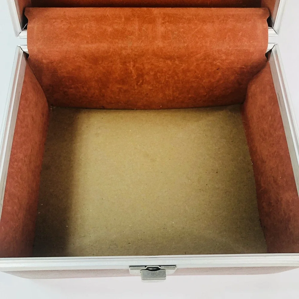 VTG Brown Faux Leather Travel Case Cosmetic Makeup Camera Carrier MCM 1960s